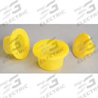 Stopper: Polyethylene, 14/20 Stopper Size, 3.25 in Overall Ht, Yellow, 0 Holes (MPN CG-3021-01). Key specifications — Brand: CHEMGLASS; Color: Yellow; Stopper Size: 14/20; Material: Polyethylene.