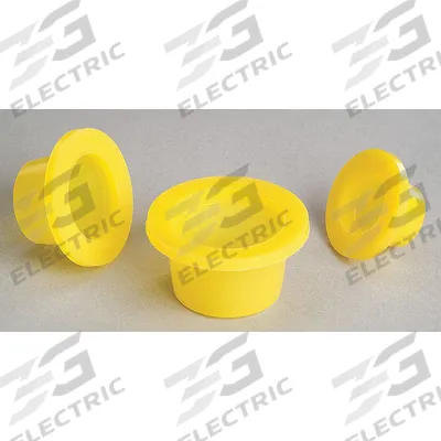 CHEMGLASS Stopper: Polyethylene, 14/20 Stopper Size, 3.25 in Overall Ht, Yellow - Plastic Stoppers