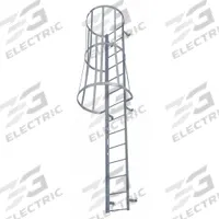 COTTERMAN Fixed Ladder with Safety Cage: 20 ft Overall Ht, 26 in Overall Wd, Steel, 21 Rungs (MPN M21SC C1). Key specifications — Brand: COTTERMAN; Assembly: Assembled; Number of Sections: 3.