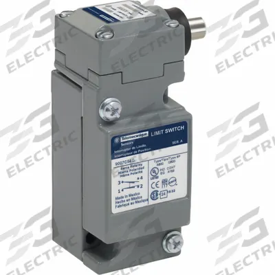 TELEMECANIQUE SENSORS Plug-In Limit Switch: Plunger Actuator, Metallic, Plunger - Side-Mount Plunger Limit Switches