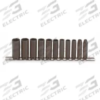 PROTO Impact Socket Set: 1/4 in Drive Size, Small Set (0-50 pieces) Set Size, 11 Pieces, Black Oxide (MPN J69212). Key specifications — attr1204251: PROTO; attr1215453: 1/4 in; attr1215454: 5 mm to 15 mm.