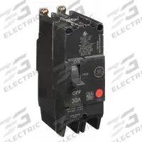 GE Molded Case Circuit Breaker: 30 A Amps, 14kA at 277/480V AC, Fixed, Lug, Any (MPN TEY230). Key specifications — Series: TEY; Max. AIR Rating: 14kA at 277/480V AC; Instantaneous Trip: Fixed; Terminal Connection: Lug; Phase Connection: Any.