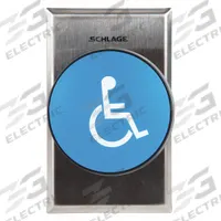 SCHLAGE ELECTRONICS Exit Push Button: 4 1/2 in Ht, 1 5/8 in Dp, 2 3/4 in Wd, ADA Compliant, Black (MPN 625BLH). Key specifications — Color: Black; Product Type: Exit Push Button; Operation Type: Push Button; ADA Compliant: Yes; Brand: SCHLAGE ELECTRONICS.