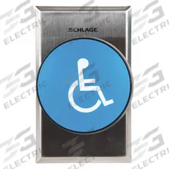 SCHLAGE ELECTRONICS Exit Push Button: 4 1/2 in Ht, 1 5/8 in Dp, 2 3/4 in Wd, ADA Compliant, Black (MPN 625BLH). Key specifications — Color: Black; Product Type: Exit Push Button; Operation Type: Push Button; ADA Compliant: Yes; Brand: SCHLAGE ELECTRONICS.