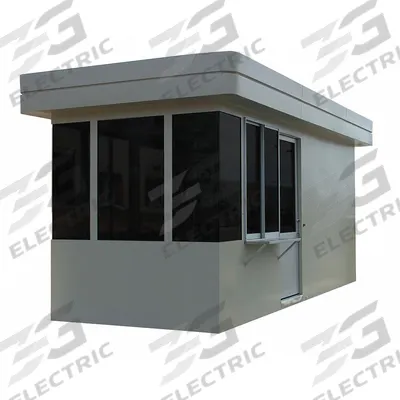PORTA-KING Guard Building with Restroom: 19 ft x 7 ft x 9 ft, Does Not Include A/C Unit - Aluminum with Restroom Guard Buildings