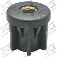 ELESA Tube End Leveling Mount: Round, Nylon, M12 Thread Size, 1,008 lb Capacity, 0.08 in (MPN NDX.T-30X2,0-M12). Key specifications — Thread Size: M12; Body Material: Nylon.