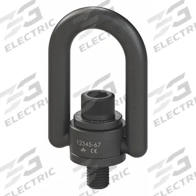 ADB HOIST RINGS Hoist Ring: Pivot/Swivel, Black Oxide-Coated Steel, 3/4"-10 - High-Strength Forged Pivot & Rotate Hoist RIngs