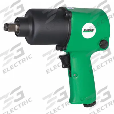 SPEEDAIRE Air Impact Wrench: Full-Size, 1/2 in Drive, Pistol-Grip, Square, Std - Pistol-Grip Air-Powered Impact Wrenches with Standard Anvils