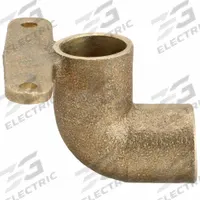 NIBCO Sweat Fitting Elbow: 1/2 in CTS x 1/2 in CTS, Cup x FTG, Hi Ear, Cast Copper (MPN 7075ALF-12)