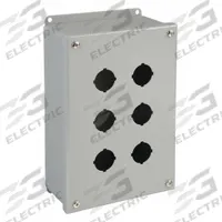 WIEGMANN Push Button Enclosure: 30mm, 4 Holes, Carbon Steel, NEMA 4 (MPN PB6). Key specifications — attr211299: WIEGMANN; attr1043605: Washdown-Corrosion-Resistant.