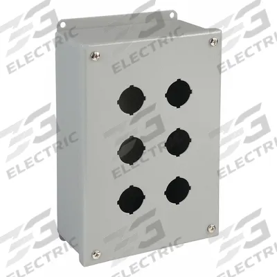 WIEGMANN Push Button Enclosure: 30mm, 4 Holes, Carbon Steel - Enclosures for 30mm Operators