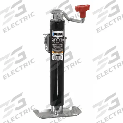 REESE Topwind Tubular Swivel Jack: Topwind Trailer Jack, 5,000 lb Static Load Capacity - Trailer Jacks without Wheels