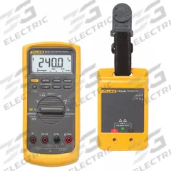 FLUKE Digital Multimeter Clamp On Kit: TRMS, CAT III 1000V/CAT IV 600V, 6,000 Instrument Counts (MPN FLUKE-87V/PRV). Key specifications — Brand: FLUKE; Instrument Safety Rating: CAT III 1000V; Instrument Counts: 6,000.