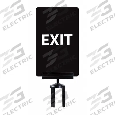 TENSABARRIER Vertical Acrylic Sign: Black - Signs for Post Tops