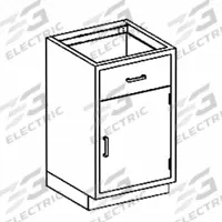 Base Cabinet: 35 1/4 in Overall Ht, 22 in Overall Dp, 24 1/8 in Overall Wd, Stainless Steel, 1 Doors (MPN AB24HS). Key specifications — Product Type: Base Cabinet; Brand: BLICKMAN; Material: Stainless Steel; Standing Style: Wall Mounted; Cabinet Type: Base Cabinets.