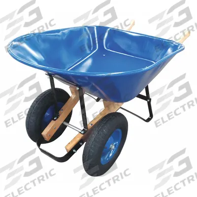 WESTWARD Wheelbarrow: Steel Tray, 286 lb Max Load Capacity, 2 Wheels - Wheelbarrows