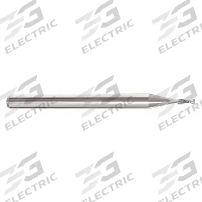 APPROVED VENDOR Square End Mill: Carbide, 2 Flute, 3/32" Mill Dia, 1/2" LOC, 2-1/2" OAL (MPN 251-001040) - Pencil-Neck Carbide Square End Mills