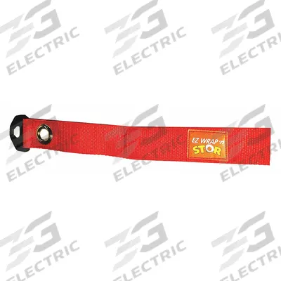 EZ WRAP 'N STOR Hook-and-Loop Cinch Strap: 10 in Lg, 5.00 in, 1.5 in Wd - Grommet Mount Hook-and-Loop Cable Ties