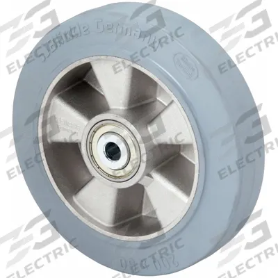 APPROVED VENDOR Caster Wheel: 7 7/8 in Wheel Dia., 2 in Wheel Wd, Rubber, 1,100 lb Load Rating - Nonmarking Rubber Tread on Aluminum Core Wheels