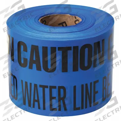 APPROVED VENDOR Underground Marking Tape: 1,000 ft Tape Lg, Blue - Blue Water Line Underground Marking Tape