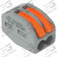 WAGO Lever Wire Connector: 2 Port, 28 AWG – 12 AWG Solid Wire Size Range, 20 A, 600 V, 222 Series (MPN 222-412/K194-4045). Key specifications — attr1307071: WAGO; attr1307104: Lever; attr1351713: 222.