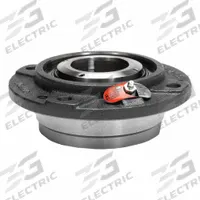 MOLINE BEARING 4 Bolt Flange Bearing: Spherical Roller, 2 15/16 in Bore, Cast Iron, 8 3/4 in Lg (MPN 29631215). Key specifications — Bore Type: Cylindrical; Brand: MOLINE BEARING; Lubricant Material: LC-2 Lithium Complex Grease; Mounting Bolt Size: 5/8 in; Split Housing: Not Split; System of Measurement: Inch.
