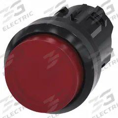 SIEMENS Extended Push Button: Red, 22 mm Mounting Size, Non-Metallic, Momentary (MPN 3SU1001-0BB20-0AA0). Key specifications — Brand: SIEMENS; Action: Momentary; Series: 3SU; Push Button Material Type: Non-Metallic.
