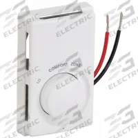 DAYTON Electric Baseboard Heater Thermostat: White, 120/208/240/277V AC, 50° to 80°F, 1 Poles (MPN 3UH07). Key specifications — Housing Color: White; Voltage: 120/208/240/277V AC; Thermostat Control Range: 50° to 80°F; Thermostat Control Type: Mechanical Selector Dial; Mounting Type: Wall Mount; Brand: DAYTON.
