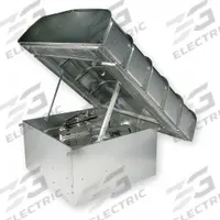 Axial Downblast Roof Supply/Exhaust Fan: 36 in Blade, Belt Drive, Includes Drive Pack, ODP, 1 hp, 3 (MPN 7AE85). Key specifications — Brand: DAYTON; Number of Speeds: 1; Motor Enclosure Design_Broad: Open Dripproof Motor.