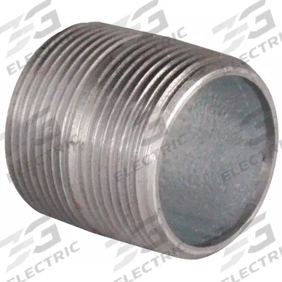 BECK Pipe Nipple: 1/2 in Nominal Pipe Size, 2 in Lg, Schedule 80, Galvanized Steel - Schedule 80 Threaded on Both Ends Pipe & Nipples