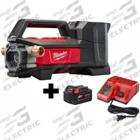 MILWAUKEE Cordless Transfer Pump Kit: 8 gpm Max. Flow Rate, 3/4 in Male GHT, 3/4 in Male GHT, 18 V (MPN 2771-20, 48-59-1850). Key specifications — Includes Charger: Charger Included; Brand: MILWAUKEE.