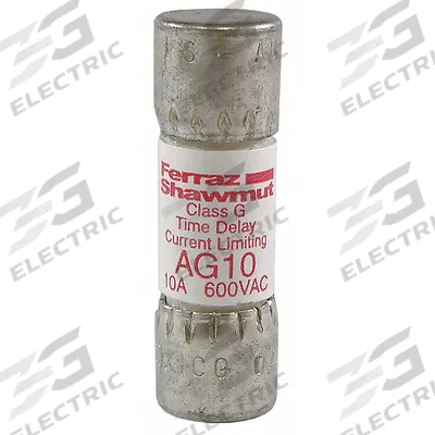 MERSEN Fuse: Class G, AG Series, Time-Delay, 6 A, 600 V AC - Time-Delay Cylindrical Fuses