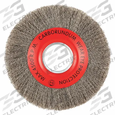 APPROVED VENDOR Wire Wheel Brush: Crimped Stainless Steel, 8 in Dia x 1 in Wd - Light-Cleaning Brushes for Stainless Steel