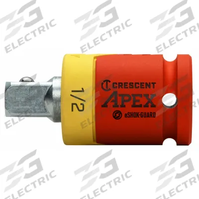 APEX Socket Isolator 1/2" x 2-1/2": 1/2 in Input Drive Size, Chrome - Impact Socket Isolators