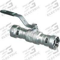 VIEGA MEGAPRESS Manual Two-Way Ball Valve: 1 1/4 in, 316 Stainless Steel, Straight Valve Body, PTFE (MPN 29020). Key specifications — Brand: VIEGA MEGAPRESS; Handle: Locking Lever.