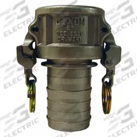 Cam and Groove Coupling: 6 in Coupling Size, 75 psi Max. Working Pressure @ 70 F, Male Hose Shank (MPN RC600EZCR). Key specifications — Gasket Material: Nitrile; Fitting Type: Male Hose Shank; Includes Locking Arm: Yes; Body Material: 316 Stainless Steel; Brand: DIXON VALVE & COUPLING.