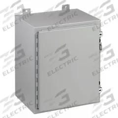 HOFFMAN Enclosure: Steel, 24 in x 20 in x 12 in, NEMA 12/13, Solid Cover, Hinged (MPN A242012LP). Key specifications — Brand: HOFFMAN; Closure Method: Clamps; Knockouts: Not Included.