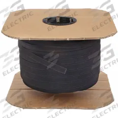 RIP-TIE Hook-and-Loop Cable Tie Roll: 600 ft Lg, 0.75 in Wd, 50 lb Tensile Strength, Black (MPN W-60-MSP-BK). Key specifications — Color: Black; Material: Nylon; Brand: RIP-TIE.