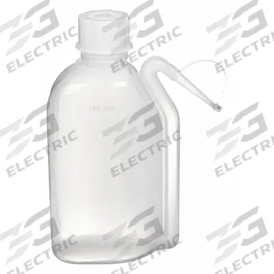 DYNALON Wash Bottle: 500 mL, No Imprinting, Colorless, Narrow, Integrated Spout Spout - Narrow Mouthed Integrated Spout Wash Bottles