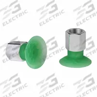 SCHMALZ Vacuum Pad Assembly: Flat, G1/4 in Vacuum Port, 31.5 mm Pad Dia, Food Grade Silicone Rubber (MPN 10.01.01.14257). Key specifications — attr1019136: 10.01.01.14257; attr1019138: SCHMALZ; attr1019139: 55 A.