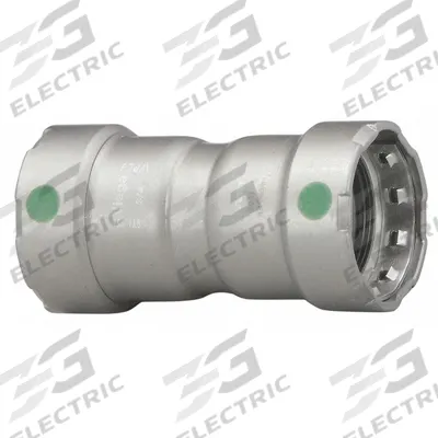 VIEGA MEGAPRESS Crimp Coupling Fitting: 1 1/4 in Pipe x 1 1/4 in Pipe Size - Steel Press Pipe Fittings