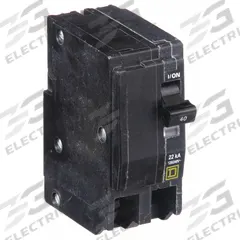 SQUARE D Miniature Circuit Breaker: 40 A, 120/240V AC, Single Phase, 22kA at 120/240V AC, 2 Poles (MPN QO240VH). Key specifications — Phase: Single; Amps: 40 A; AC Voltage Rating: 120/240V AC; Max. AIR Rating: 22kA at 120/240V AC; For Use With: QO Load Centers and NQ Panelboards; Brand: SQUARE D.
