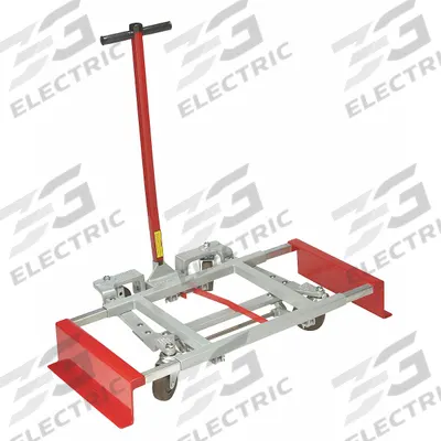 RAYMOND PRODUCTS Furniture Dolly: 600 lb, Red/Silver, 43 in H x 40 in W x 23 in D - Adjustable-Width Lift-&-Roll Desk Dollies