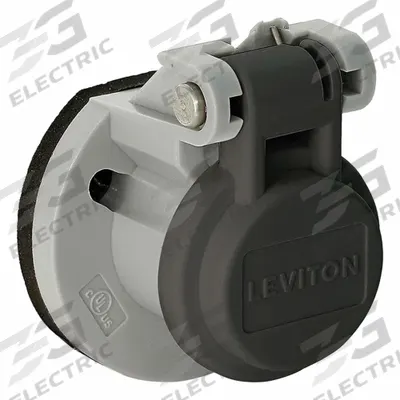 LEVITON Lift Cover: Black, Compatible with Series 15 - Lift Covers for Single-Pole Receptacles
