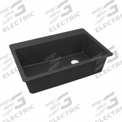 ELKAY Sink: 33 in Overall Lg, 22 in Overall Wd, 9 1/2 in Bowl Dp, 30 3/8 in Bowl Lg, 1 Bowls, Black (MPN ELG13322MB0). Key specifications — Brand: ELKAY; Color Family: Black.