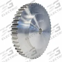 DAYTON Timing Pulley: Trapezoidal, Plain, For T10 Timing Belt Section, For 25 mm Belt Wd, 48 Teeth (MPN 40T10/48-0). Key specifications — Brand: DAYTON; Tooth Profile: Trapezoidal; Finish: Plain.