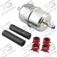 BALDWIN FILTERS Fuel Filter: In-Line, 1 15/16 in Outside Dia, Cellulose, (2) Hoses/(4) Clamps (MPN BF833-K2). Key specifications — Baldwin Interchange: BF833-K2; Brand: BALDWIN FILTERS; Media Material: Cellulose; Includes: (4) Clamps; Compatible Vehicle Type: Buses; Compatible Vehicle Make: Dodge.