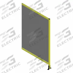 T-Slot Framing System Panel: Add-On, Yellow, 72 in H x 12 in W x 5 1/2 in D, Solid (MPN 48343). Key specifications — Finish: Powder-Coated; Brand: FAZTEK; Panel Color: Clear; Panel Type: Solid; Color: Yellow; Material: Polycarbonate; Assembly: Unassembled; Manufacturer Part Number: 48343.