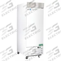 AMERICAN BIOTECH SUPPLY Lab Refrigerator: 26 cu ft, Upright, 1°C to 10°C, 36 1/2 in Overall Dp, Temp (MPN ABT-HC-SLS-26). Key specifications — Door Opening Style: Right; Color: White; Alarm Type: Temperature; Manufacturer Part Number: ABT-HC-SLS-26; Brand: AMERICAN BIOTECH SUPPLY; Product Type: Lab Refrigerator; Door Type: Swing Solid; Refrigerant Type: R-290.