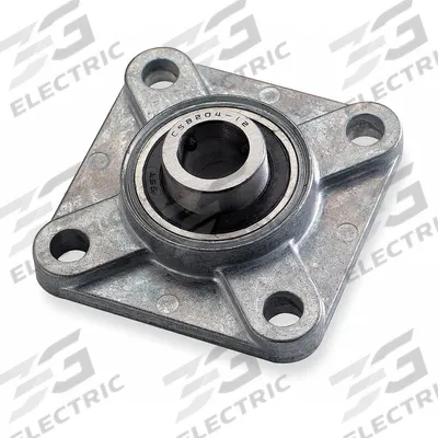 DAYTON 4 Bolt Flange Bearing: Radial Ball, 3/4 in Bore, Zinc, Set Screws - General Purpose Flange-Mount Ball Bearings